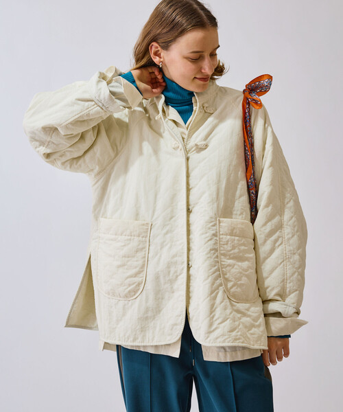 THE SHINZONE（ザ　シンゾーン）の「THE SHINZONE | CHINA JACKET WOMEN（ナイロンジャケット・レディース・アイボリー・F）」の10枚目の写真