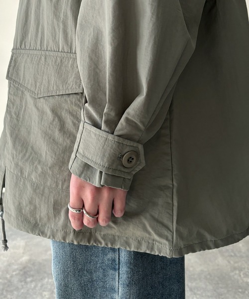 Riberry(リベリー)の「スタンドカラードロストミリタリージャケット(ミリタリージャケット・レディース・カーキ/アイボリー/ブラック・MEDIUM)」の16枚目の写真