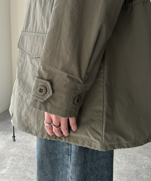 Riberry(リベリー)の「スタンドカラードロストミリタリージャケット(ミリタリージャケット・レディース・カーキ/アイボリー/ブラック・MEDIUM)」の5枚目の写真
