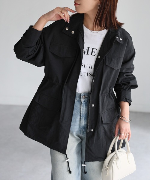 Riberry(リベリー)の「スタンドカラードロストミリタリージャケット(ミリタリージャケット・レディース・カーキ/アイボリー/ブラック・MEDIUM)」の17枚目の写真