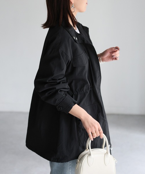 Riberry(リベリー)の「スタンドカラードロストミリタリージャケット(ミリタリージャケット・レディース・カーキ/アイボリー/ブラック・MEDIUM)」の19枚目の写真