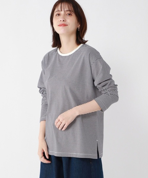 studio CLIP(スタディオクリップ)の「タフコットンアソートロンT(Tシャツ/カットソー・レディース・その他1/その他2/その他3/オフホワイト・MEDIUM/LARGE)」の3枚目の写真