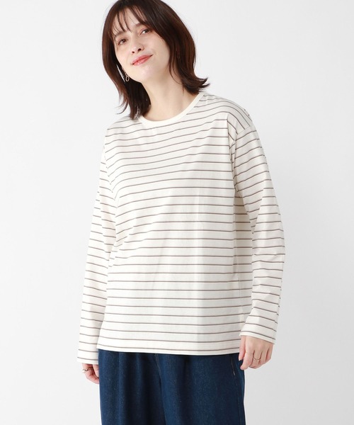 studio CLIP(スタディオクリップ)の「タフコットンアソートロンT(Tシャツ/カットソー・レディース・その他1/その他2/その他3/オフホワイト・MEDIUM/LARGE)」の4枚目の写真