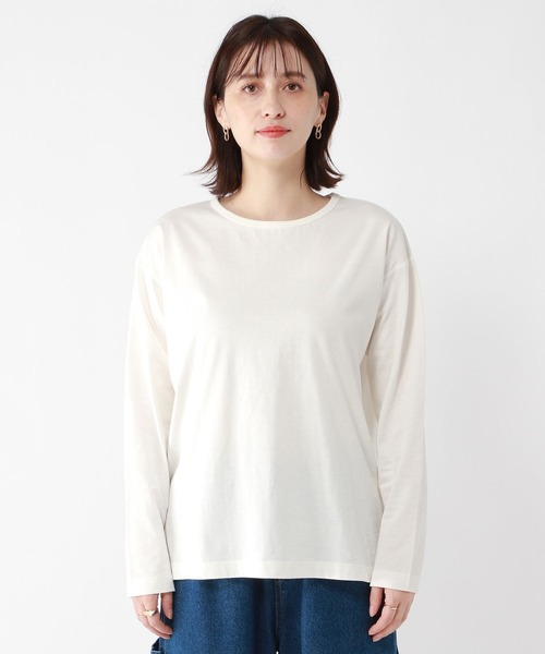 studio CLIP(スタディオクリップ)の「タフコットンアソートロンT(Tシャツ/カットソー・レディース・その他1/その他2/その他3/オフホワイト・MEDIUM/LARGE)」の11枚目の写真