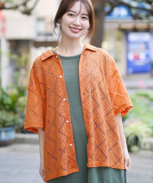 プリーツプリーズ　半袖シャツ　透かし編み 美品 07aw プリーツプリーズ PLEATS PLEASE イッセイミヤケ