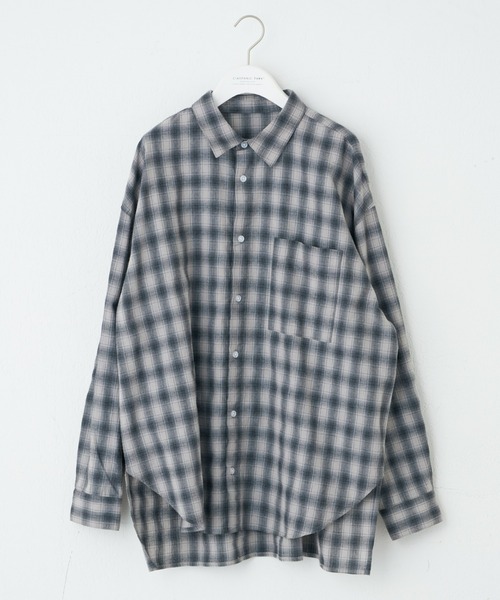 セール】ルーズシルエットチェックシャツ（シャツ/ブラウス