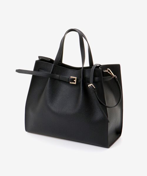 le.coeur blanc(ルクールブラン)の「ベルトデザイントートバッグ(トートバッグ・レディース・ベージュ/ブラック・FREE)」の3枚目の写真