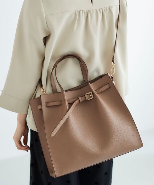 le.coeur blanc(ルクールブラン)の「ベルトデザイントートバッグ(トートバッグ・レディース・ベージュ/ブラック・FREE)」の16枚目の写真