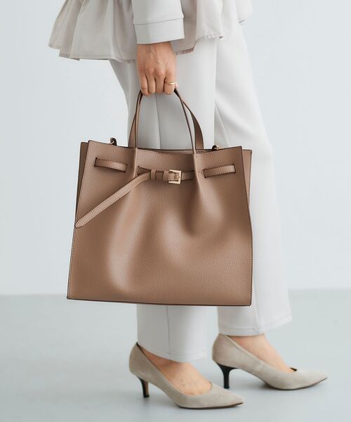 le.coeur blanc(ルクールブラン)の「ベルトデザイントートバッグ(トートバッグ・レディース・ベージュ/ブラック・FREE)」の22枚目の写真