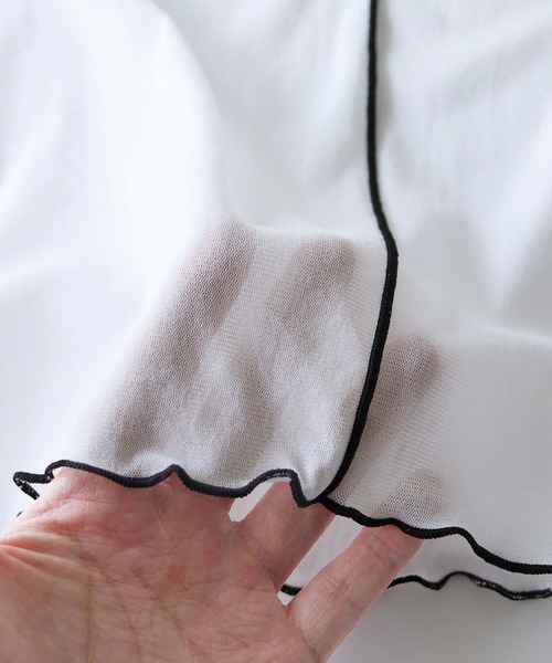 cheriella（シェリエラ）の「【cheriella】WEB限定ラインメロートップス WEB LIMITED LINE MERROW TOPS（Tシャツ/カットソー・レディース・ブラック/チャコールグレー/グレー/オフホワイト・M）」の6枚目の写真