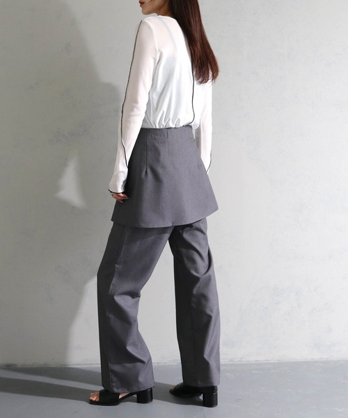 cheriella（シェリエラ）の「【cheriella】WEB限定ラインメロートップス WEB LIMITED LINE MERROW TOPS（Tシャツ/カットソー・レディース・ブラック/チャコールグレー/グレー/オフホワイト・M）」の20枚目の写真