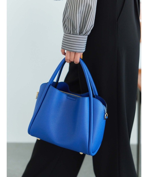 Edit Sheen（エディットシーン）の「パイピングダブルハンドルバッグ（ハンドバッグ・レディース・ベージュ/ホワイト/ピンク/ブルー/ブラック・FREE）」の5枚目の写真