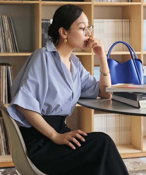 Edit Sheen（エディットシーン）の「パイピングダブルハンドルバッグ（ハンドバッグ・レディース・ベージュ/ホワイト/ピンク/ブルー/ブラック・FREE）」の10枚目の写真