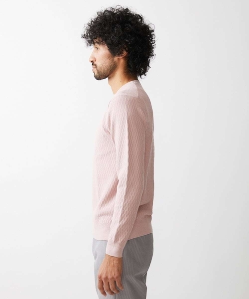 MICHEL KLEIN HOMME (ミッシェルクランオム)の「矢羽クルーネックニットカットソー(ニット/セーター・メンズ・ホワイト/ライトブルー/ブラック/ネイビー/ピンク・MEDIUM/LARGE/X-LARGE)」の22枚目の写真