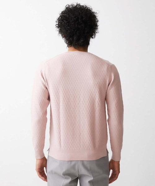 MICHEL KLEIN HOMME (ミッシェルクランオム)の「矢羽クルーネックニットカットソー(ニット/セーター・メンズ・ホワイト/ライトブルー/ブラック/ネイビー/ピンク・MEDIUM/LARGE/X-LARGE)」の19枚目の写真