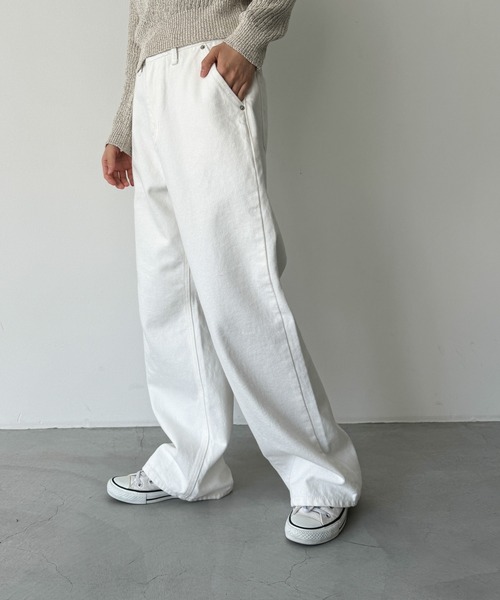 CANAL JEAN（キャナルジーン）の「El mar　ホワイトルーズデニムパンツ（デニムパンツ・レディース・アイボリー・SMALL/MEDIUM）」の2枚目の写真