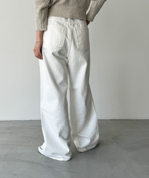 CANAL JEAN（キャナルジーン）の「El mar　ホワイトルーズデニムパンツ（デニムパンツ・レディース・アイボリー・SMALL/MEDIUM）」の3枚目の写真