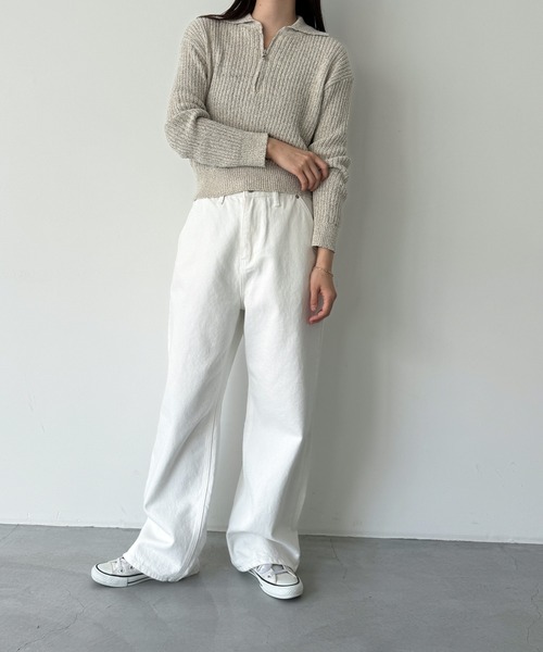 CANAL JEAN（キャナルジーン）の「El mar　ホワイトルーズデニムパンツ（デニムパンツ・レディース・アイボリー・SMALL/MEDIUM）」の4枚目の写真