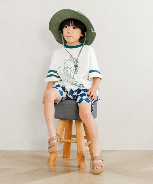 MAKE YOUR DAY（メイクユアデイ）の「ダイヤ柄イージーパンツ■80～140cm（その他パンツ・キッズ・ネイビー/グリーン・140/130/90/80/100/110/120）」の6枚目の写真