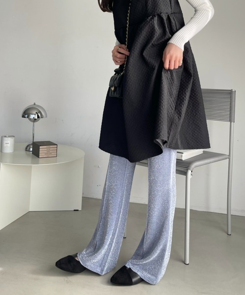 Ada.(エイダ)の「ラメ セミフレアパンツ(その他パンツ・レディース・ブラック/シルバー/ブルー・FREE)」の19枚目の写真