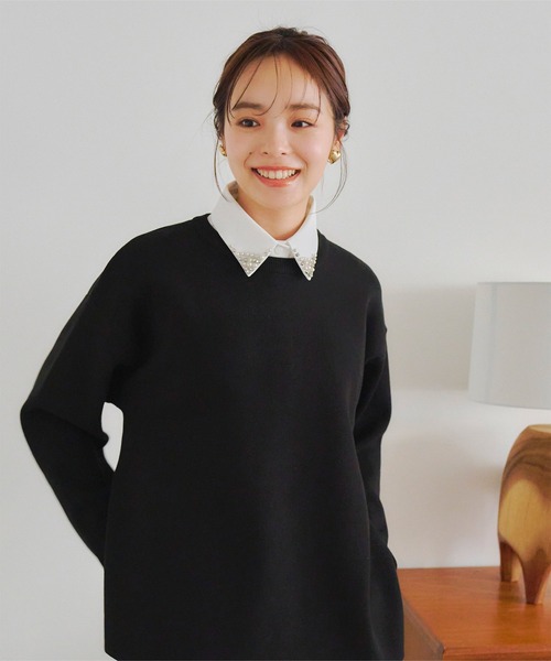 titivate（ティティベイト）の「ビジューデザインつけ襟（付け襟・レディース・ホワイト系その他2/ホワイト系その他・FREE）」の7枚目の写真