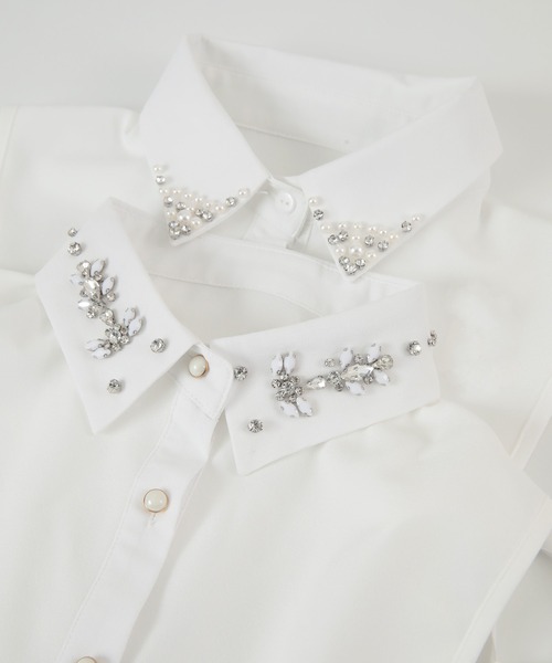 titivate（ティティベイト）の「ビジューデザインつけ襟（付け襟・レディース・ホワイト系その他2/ホワイト系その他・FREE）」の21枚目の写真