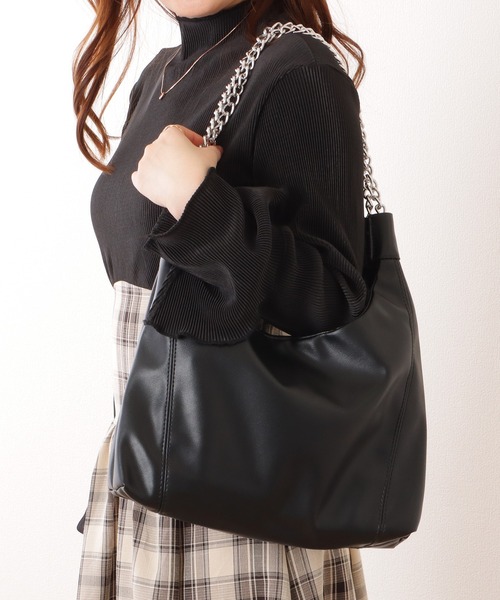 Lace Ladies(レースレディース)の「チェーン ストラップ ショルダー バッグ(ショルダーバッグ・レディース・ブラック/アイボリー・FREE)」の10枚目の写真