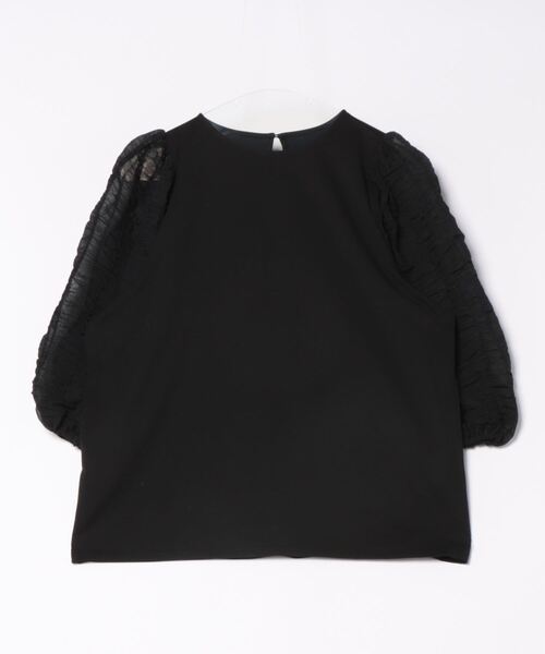 abahouse mavie(アバハウスマヴィ)の「袖シアーシャーリングプルオーバー(Tシャツ/カットソー・レディース・ブラック/ホワイト・フリー)」の11枚目の写真