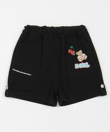 X-girl Stages（エックスガールステージス）の「【一部ショップ展開】ワッペンつき三分丈折り返しショートパンツ（その他パンツ・キッズ）」