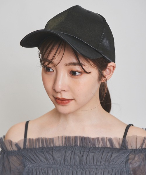 31 Sons de mode（トランテアン　ソン　ドゥ　モード）の「サテンキャップ（キャップ・レディース・ピンク/シルバー/ブラック・フリー）」の2枚目の写真