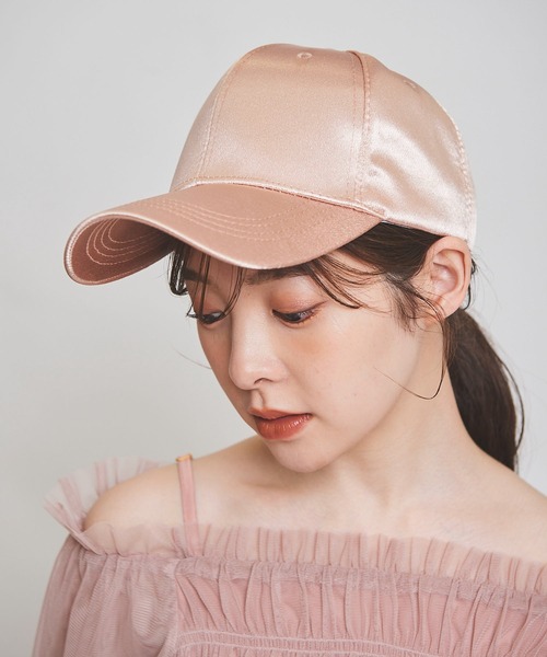 31 Sons de mode（トランテアン　ソン　ドゥ　モード）の「サテンキャップ（キャップ・レディース・ピンク/シルバー/ブラック・フリー）」の10枚目の写真