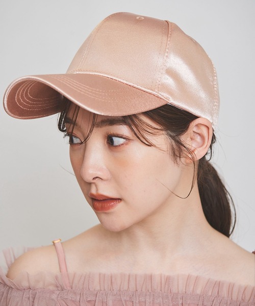 31 Sons de mode（トランテアン　ソン　ドゥ　モード）の「サテンキャップ（キャップ・レディース・ピンク/シルバー/ブラック・フリー）」の11枚目の写真