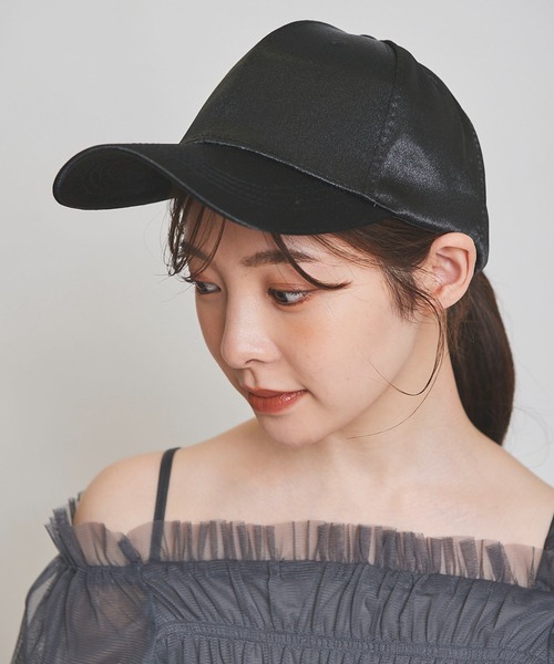 31 Sons de mode（トランテアン　ソン　ドゥ　モード）の「サテンキャップ（キャップ・レディース・ピンク/シルバー/ブラック・フリー）」の5枚目の写真