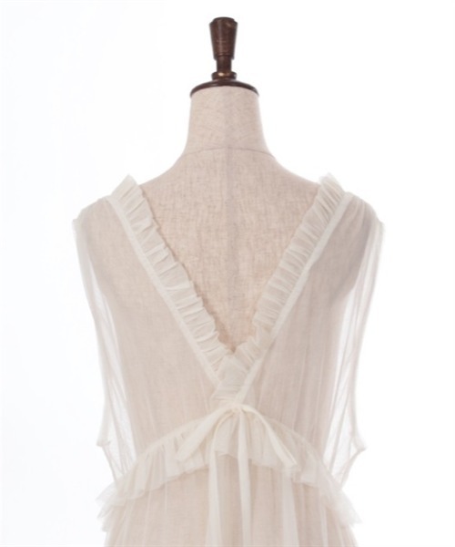 axes femme(アクシーズファム)の「レイヤード用チュールワンピース(ワンピース・レディース・グレー/ブラック/キナリ・FREE)」の13枚目の写真