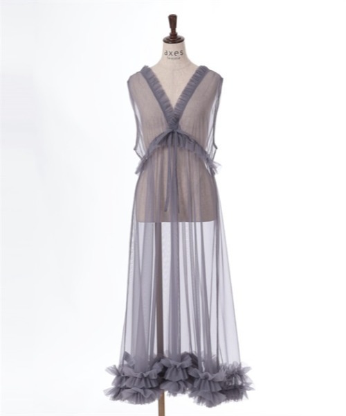 axes femme(アクシーズファム)の「レイヤード用チュールワンピース(ワンピース・レディース・グレー/ブラック/キナリ・FREE)」の15枚目の写真