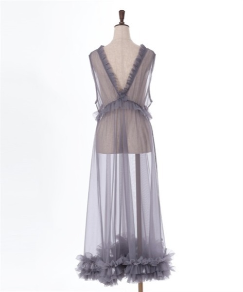 axes femme(アクシーズファム)の「レイヤード用チュールワンピース(ワンピース・レディース・グレー/ブラック/キナリ・FREE)」の17枚目の写真