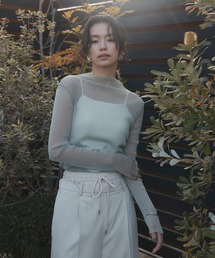 hellam | シアーラメハイネックカットソー(Tシャツ/カットソー)