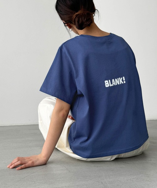 CANAL JEAN（キャナルジーン）の「El mar　BLANK!バックロゴTシャツ（Tシャツ/カットソー・レディース・ホワイト/ピンク/ブラック/ブルー・ONE SIZE）」の3枚目の写真