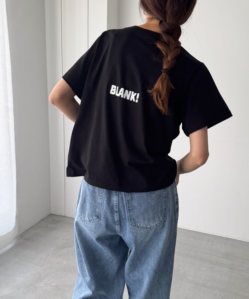 CANAL JEAN（キャナルジーン）の「El mar　BLANK!バックロゴTシャツ（Tシャツ/カットソー・レディース・ホワイト/ピンク/ブラック/ブルー・ONE SIZE）」の2枚目の写真