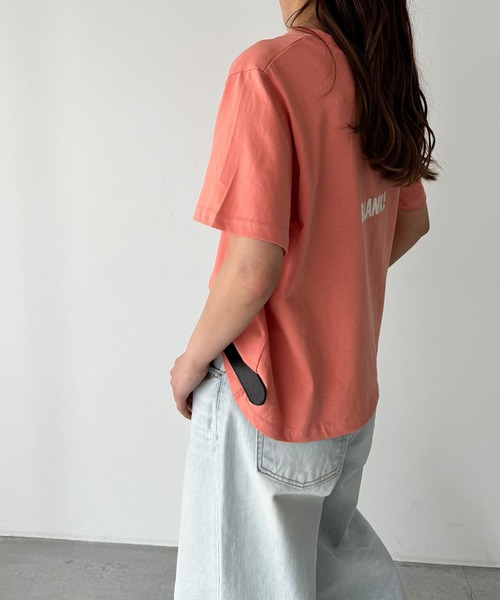 CANAL JEAN（キャナルジーン）の「El mar　BLANK!バックロゴTシャツ（Tシャツ/カットソー・レディース・ホワイト/ピンク/ブラック/ブルー・ONE SIZE）」の8枚目の写真