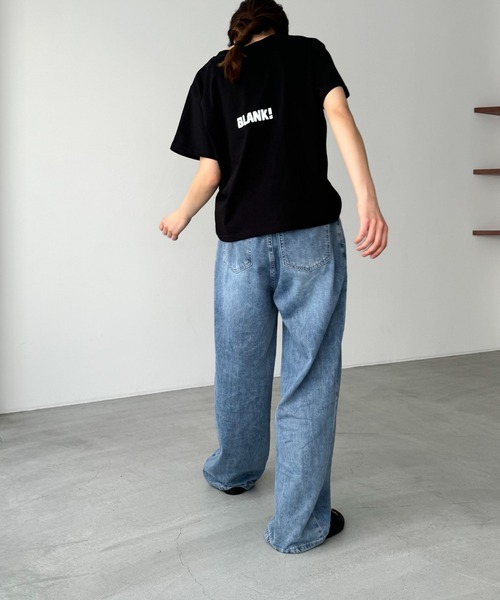 CANAL JEAN（キャナルジーン）の「El mar　BLANK!バックロゴTシャツ（Tシャツ/カットソー・レディース・ホワイト/ピンク/ブラック/ブルー・ONE SIZE）」の19枚目の写真