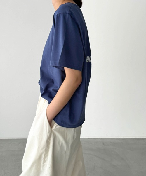 CANAL JEAN（キャナルジーン）の「El mar　BLANK!バックロゴTシャツ（Tシャツ/カットソー・レディース・ホワイト/ピンク/ブラック/ブルー・ONE SIZE）」の22枚目の写真