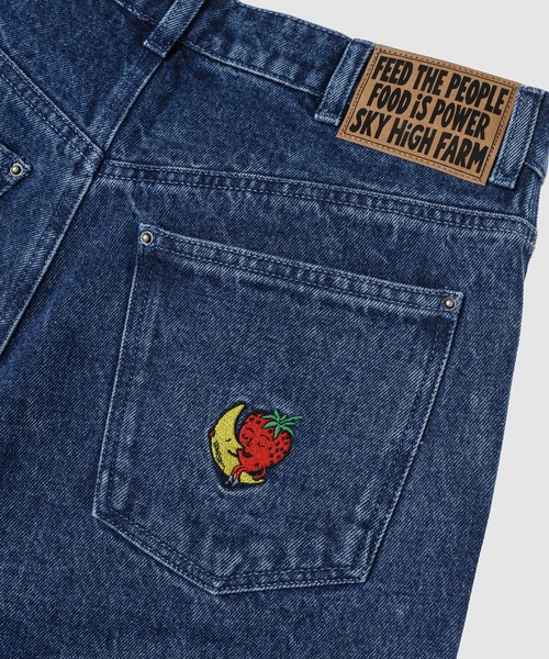 Sky High Farm Workwear（スカイハイ ファーム ワークウェア）の「UNISEX PERENNIAL LOGO DENIM PANTS W（デニムパンツ・メンズ・ブルー・M）」の10枚目の写真