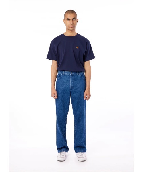 Sky High Farm Workwear（スカイハイ ファーム ワークウェア）の「UNISEX PERENNIAL LOGO DENIM PANTS W（デニムパンツ・メンズ・ブルー・M）」の2枚目の写真