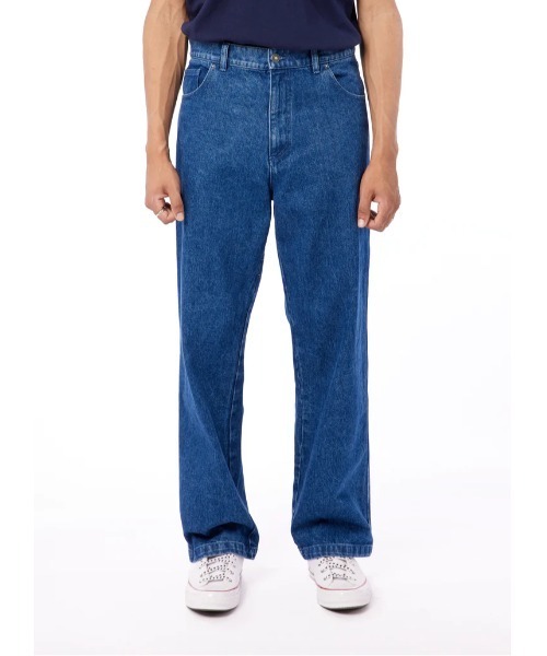 Sky High Farm Workwear（スカイハイ ファーム ワークウェア）の「UNISEX PERENNIAL LOGO DENIM PANTS W（デニムパンツ・メンズ・ブルー・M）」の4枚目の写真