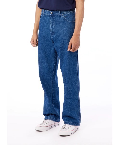 Sky High Farm Workwear（スカイハイ ファーム ワークウェア）の「UNISEX PERENNIAL LOGO DENIM PANTS W（デニムパンツ・メンズ・ブルー・M）」の5枚目の写真