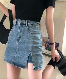 kirakiraShop（キラキラショップ）の「パンツ付き デニム スカート（スカート・レディース）」