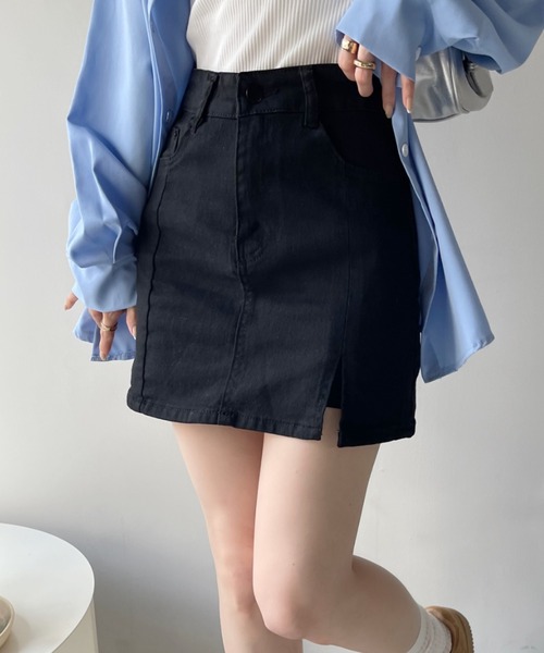kirakiraShop(キラキラショップ)の「パンツ付き デニム スカート(スカート・レディース・ブルー/ブラック・S/M/L/XL)」の16枚目の写真