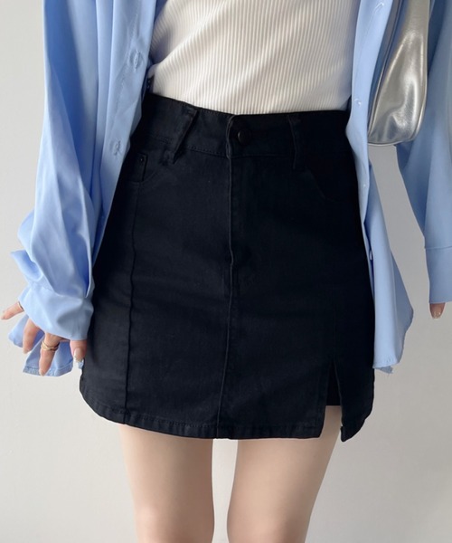 kirakiraShop(キラキラショップ)の「パンツ付き デニム スカート(スカート・レディース・ブルー/ブラック・S/M/L/XL)」の18枚目の写真