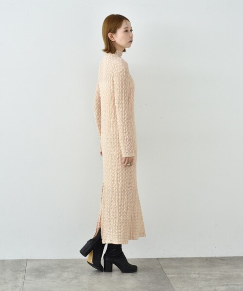 CODE A（コードエー）の「◆CODE A｜shrink lace dress（ワンピース・レディース・ホワイト/サンドベージュ・00）」の12枚目の写真
